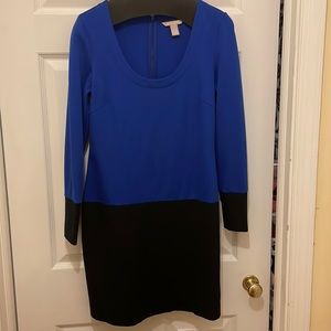 Banana Republic 2 toned fitted long sleeved mini dress